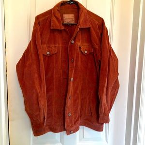 Oversized corduroy shacket